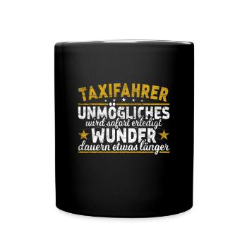 Taxifahrer - Tasse einfarbig - Schwarz - Vorne