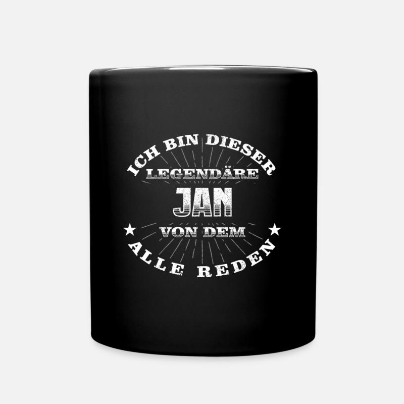 Legendärer Jan lustiger vorname Name - Tasse einfarbig - Schwarz