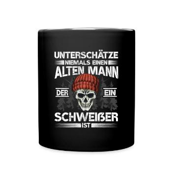 Schweißer - Tasse einfarbig - Schwarz - Vorne