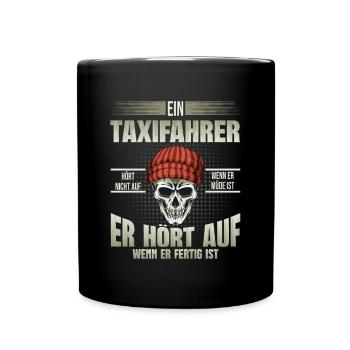 Taxifahrer - Tasse einfarbig - Schwarz - Vorne