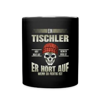 Tischler - Tasse einfarbig - Schwarz - Vorne