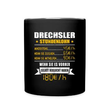 Drechsler - Tasse einfarbig - Schwarz - Vorne