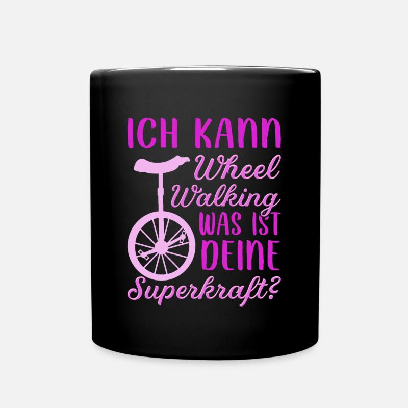 Einrad - Tasse einfarbig - Schwarz