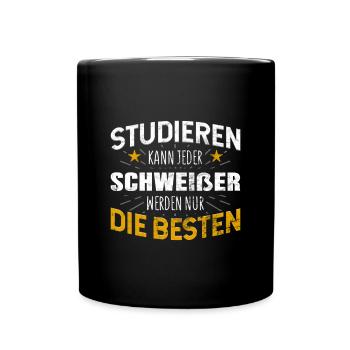 Schweißer - Tasse einfarbig - Schwarz - Vorne