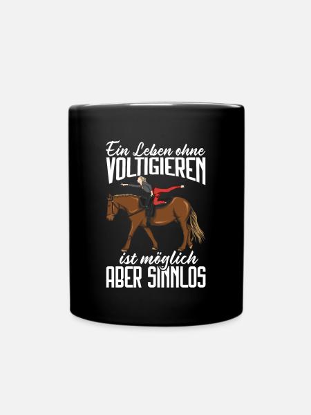 Voltigieren - Tasse einfarbig - Schwarz