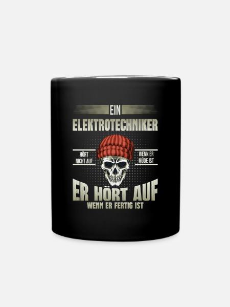 Elektrotechniker - Tasse einfarbig - Schwarz