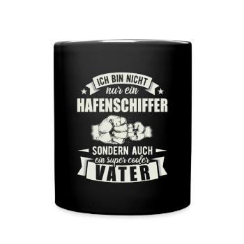 Hafenschiffer - Tasse einfarbig - Schwarz - Vorne