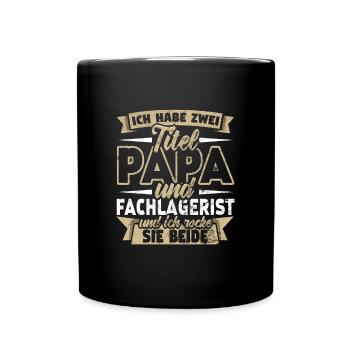Fachlagerist - Tasse einfarbig - Schwarz - Vorne