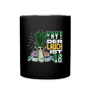 Lauch Kostüm Bodybuilding Satire Gym Jga - Tasse einfarbig - Schwarz - Vorne