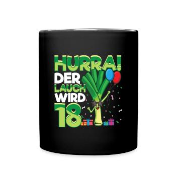 Lauch Kostüm Bodybuilding Satire Gym Jga - Tasse einfarbig - Schwarz - Vorne