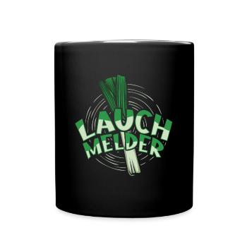 Lauch Kostüm Bodybuilding Satire Gym Jga - Tasse einfarbig - Schwarz - Vorne
