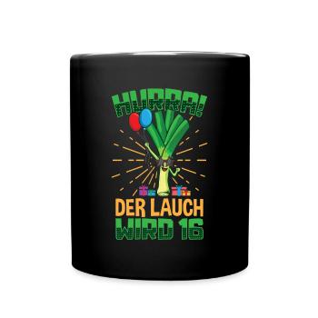 Lauch Kostüm Bodybuilding Satire Gym Jga - Tasse einfarbig - Schwarz - Vorne