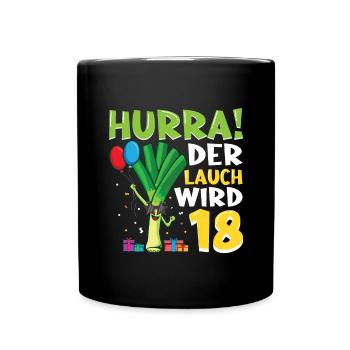 Lauch Kostüm Bodybuilding Satire Gym Jga - Tasse einfarbig - Schwarz - Vorne