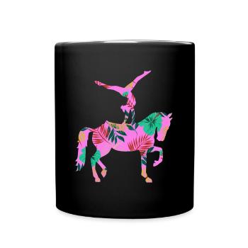 Voltigieren - Tasse einfarbig - Schwarz - Vorne