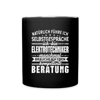 Elektrotechniker - Tasse einfarbig - Schwarz - Vorne