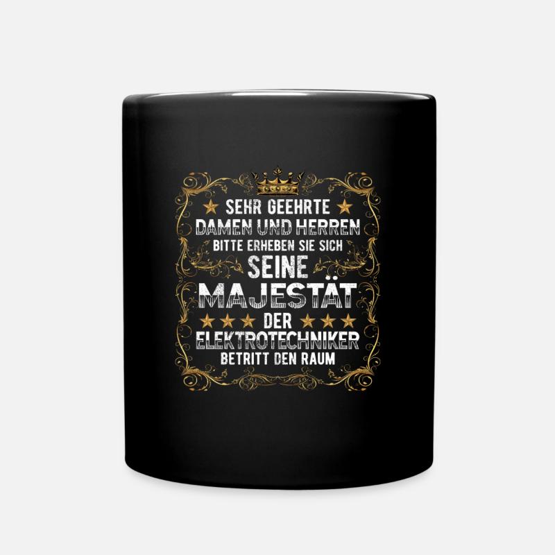 Elektrotechniker - Tasse einfarbig - Schwarz
