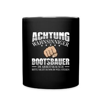 Bootsbauer Schiffsbauer - Tasse einfarbig - Schwarz - Vorne