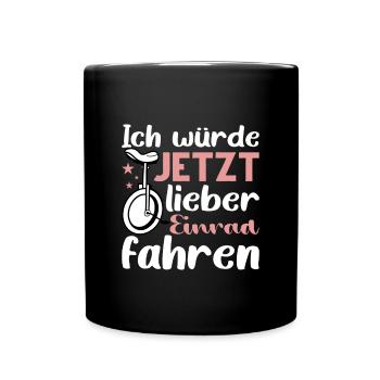 Unicycle One Wheel Zirkus Spielzeug Einrad - Tasse einfarbig - Schwarz - Vorne