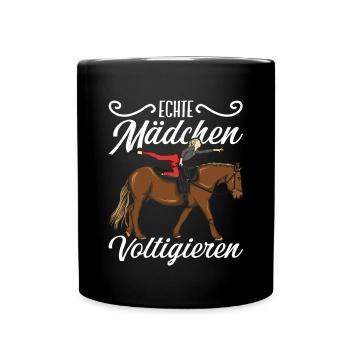 Voltigieren - Tasse einfarbig - Schwarz - Vorne
