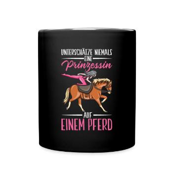 Voltigieren - Tasse einfarbig - Schwarz - Vorne