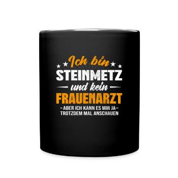 Steinmetz - Tasse einfarbig - Schwarz - Vorne