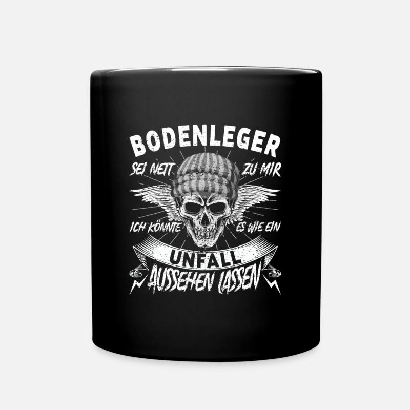 Bodenleger - Tasse einfarbig - Schwarz
