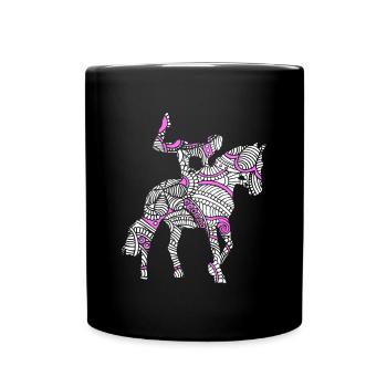 Voltigieren - Tasse einfarbig - Schwarz - Vorne