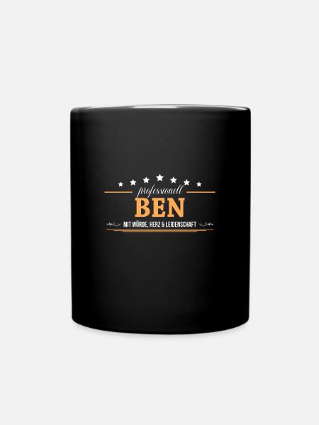 Professionell Ben Name Vorname - Tasse einfarbig - Schwarz