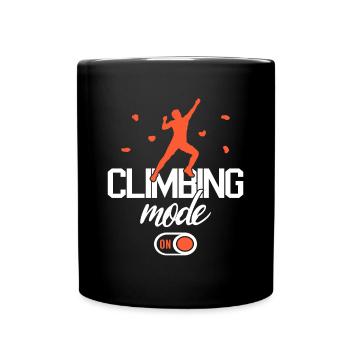 Bouldern Boulder Bergsteiger Kletterer Klettern - Tasse einfarbig - Schwarz - Vorne