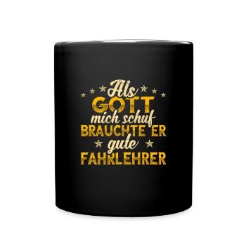 Fahrlehrer - Tasse einfarbig - Schwarz - Vorne