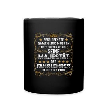 Fahrlehrer - Tasse einfarbig - Schwarz - Vorne