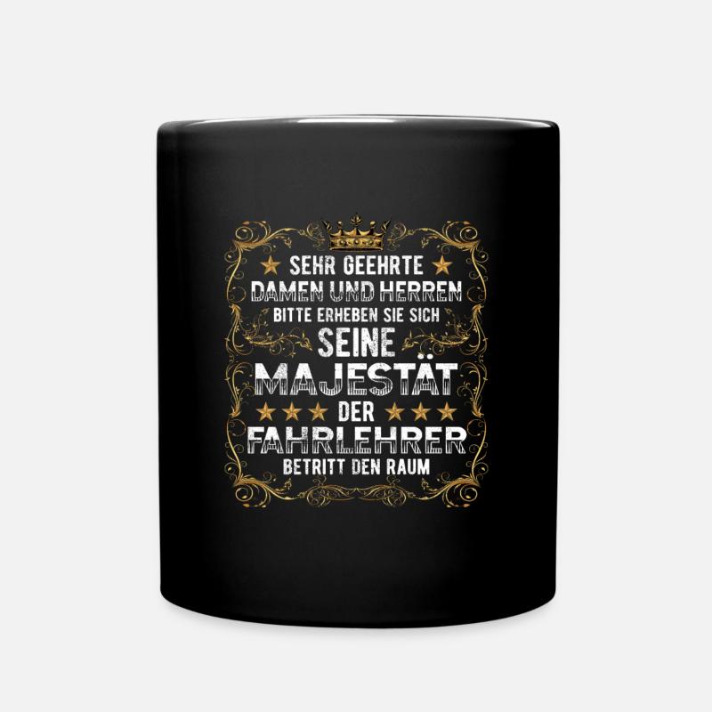 Fahrlehrer - Tasse einfarbig - Schwarz