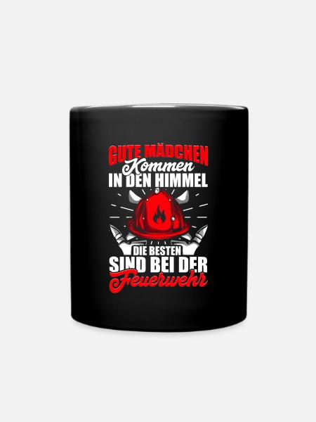 Feuerwehr - Tasse einfarbig - Schwarz