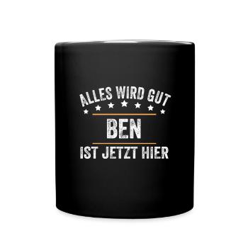 Ben Vorname Name Geburtstag - Tasse einfarbig - Schwarz - Vorne