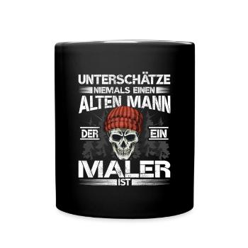Maler Lackierer Alter mann Lackierer - Tasse einfarbig - Schwarz - Vorne