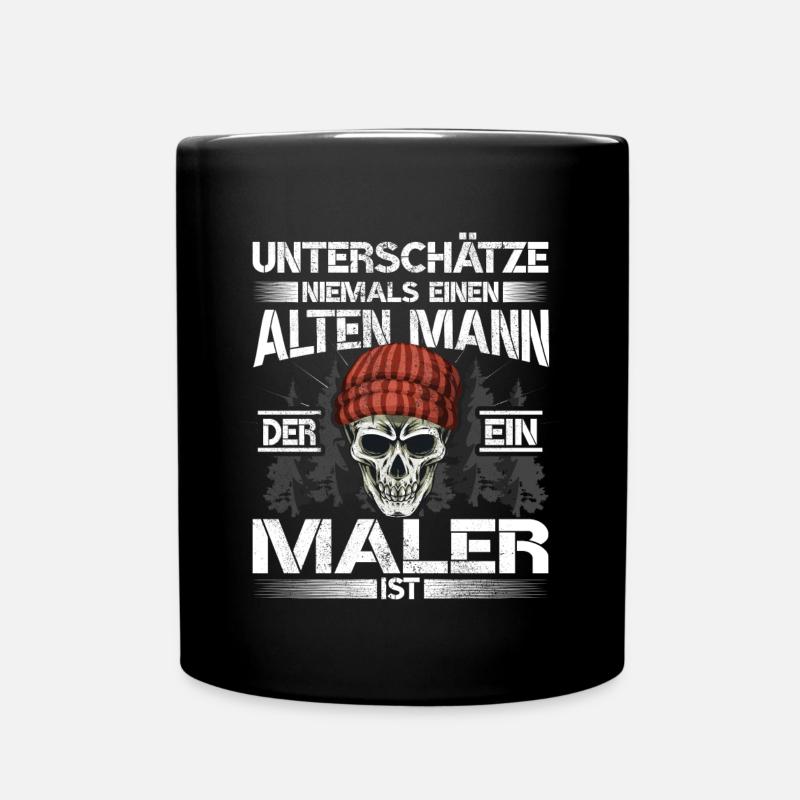 Maler Lackierer Alter mann Lackierer - Tasse einfarbig - Schwarz