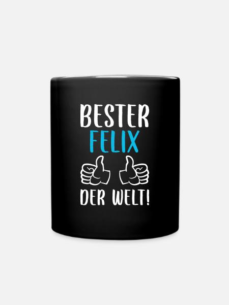 Felix Vorname Name Geburtstag - Tasse einfarbig - Schwarz