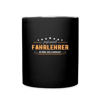 Fahrlehrer - Tasse einfarbig - Schwarz - Vorne