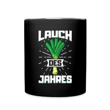Lauch Kostüm Bodybuilding Satire Gym Jga - Tasse einfarbig - Schwarz - Vorne