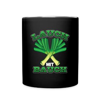 Lauch Kostüm Bodybuilding Satire Gym Jga - Tasse einfarbig - Schwarz - Vorne