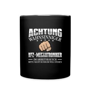 Kfz Mechatroniker - Tasse einfarbig - Schwarz - Vorne
