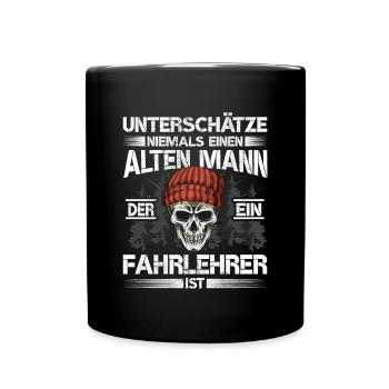 Fahrlehrer - Tasse einfarbig - Schwarz - Vorne