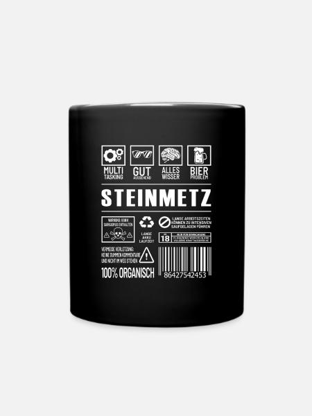 Steinmetz - Tasse einfarbig - Schwarz