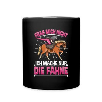 Voltigieren - Tasse einfarbig - Schwarz - Vorne
