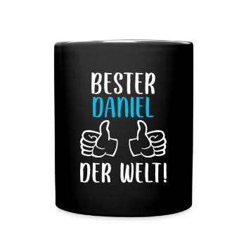 Daniel Vorname Name Geburtstag - Tasse einfarbig - Schwarz - Vorne