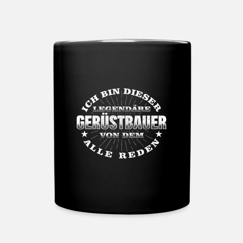 Gerüstbauer - Tasse einfarbig - Schwarz
