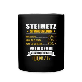 Steinmetz - Tasse einfarbig - Schwarz - Vorne