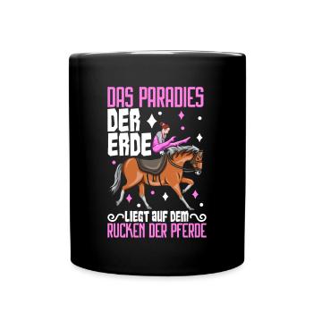 Voltigieren - Tasse einfarbig - Schwarz - Vorne