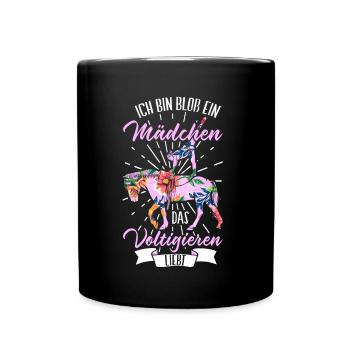 Voltigieren - Tasse einfarbig - Schwarz - Vorne