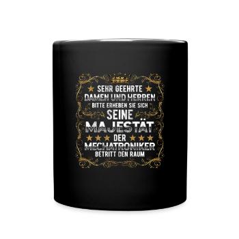 Mechatroniker - Tasse einfarbig - Schwarz - Vorne